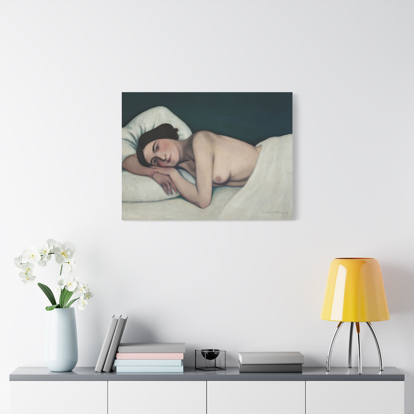 Nu au lit by Félix Vallotto Matte Canvas Wall Art Print