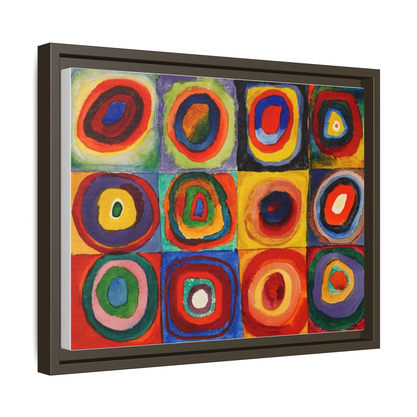 Colour Study, Squares with Concentric Circles by Vassily Kandinsky Framed Abstract Canvas Print