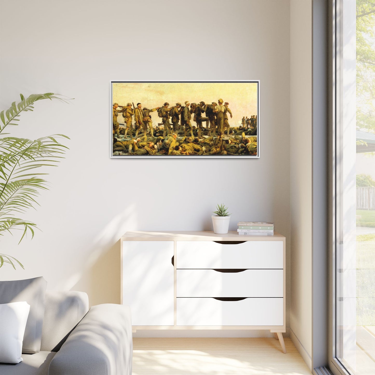 Gassed by John Singer Sargent (RA) Framed Matte Canvas Print