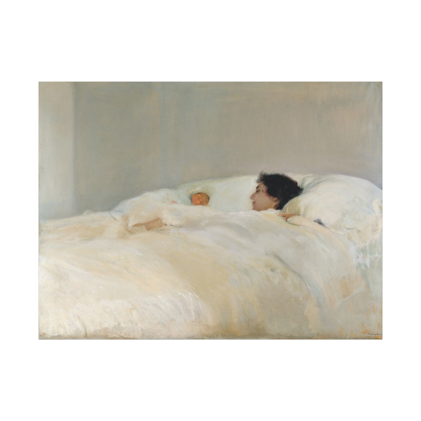 Mother by Joaquin Sorolla y Bastida Art Canvas Print — Serene Nursery Wall Decor