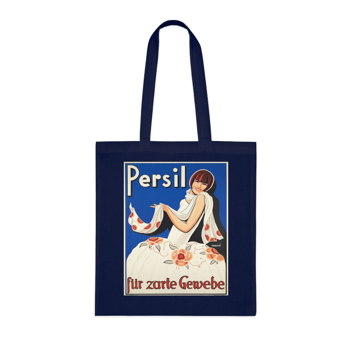 Vintage Persil Poster Cotton Tote — Retro Laundry Advertising Graphic Bag