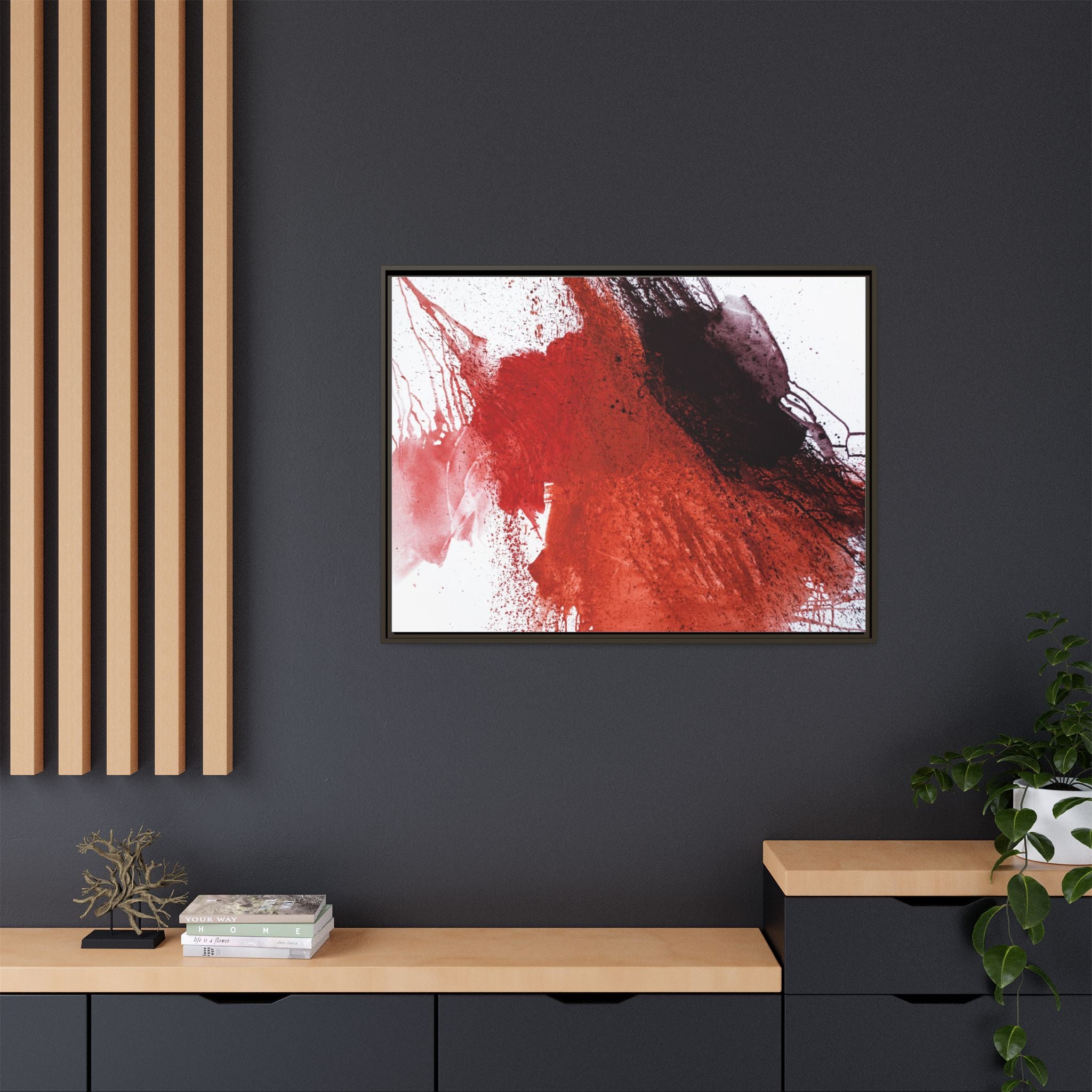 Flame by Natalija Miladinovic Matte Canvas Framed Wall Art