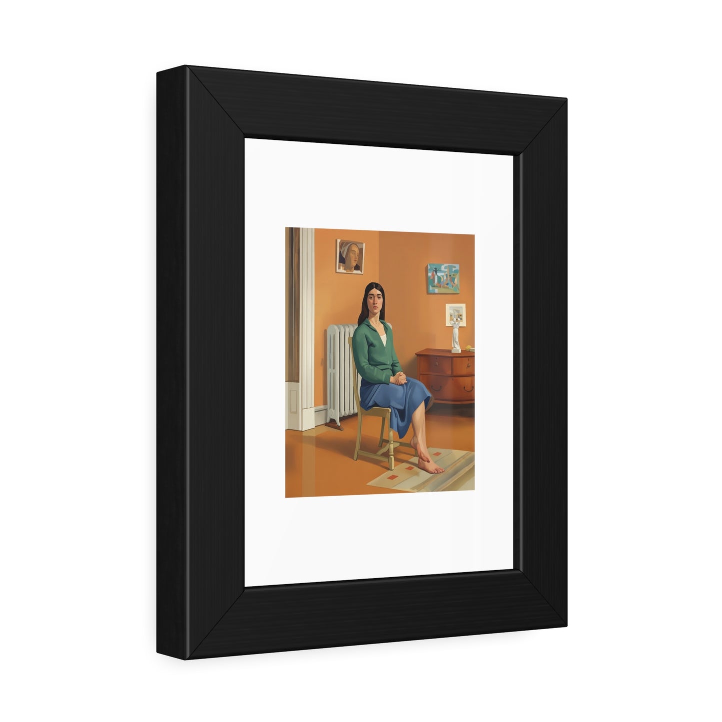 Framed Art Print — Contemporary Figurative Portrait Poster