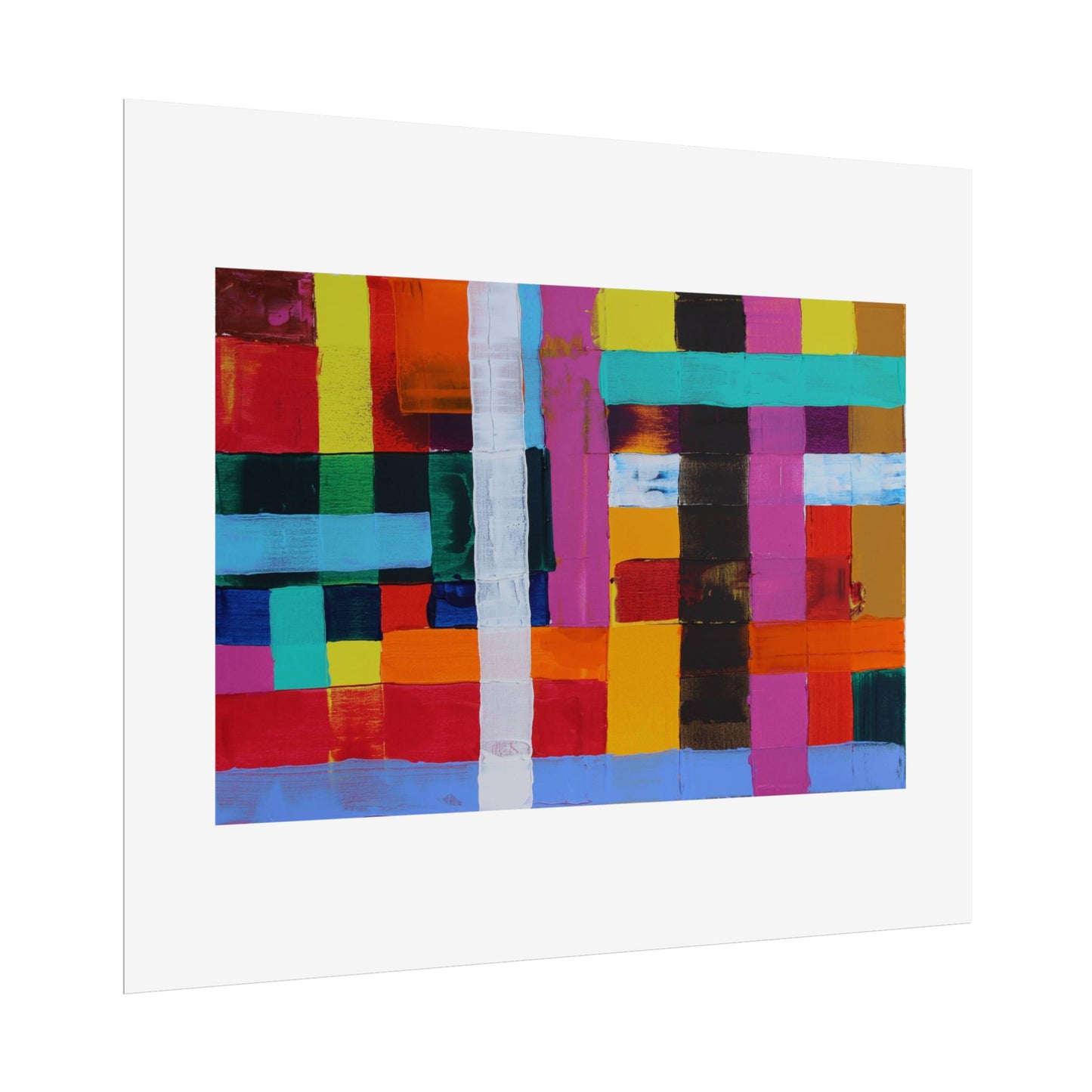 Farbfeld Malerei (Acryl) by Unknown Artist Wall Art Print