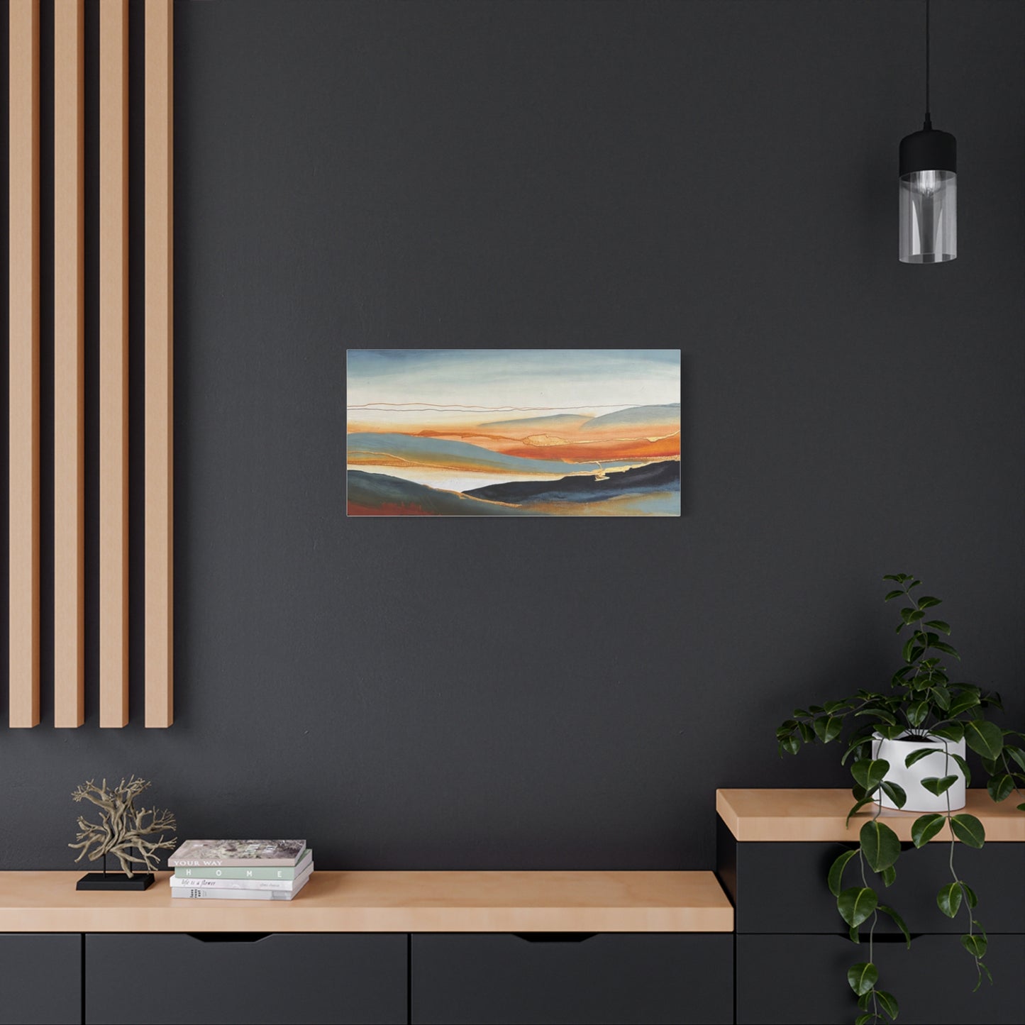 Abstract Coastal Sunset Canvas Print — Matte Stretched Wall Art
