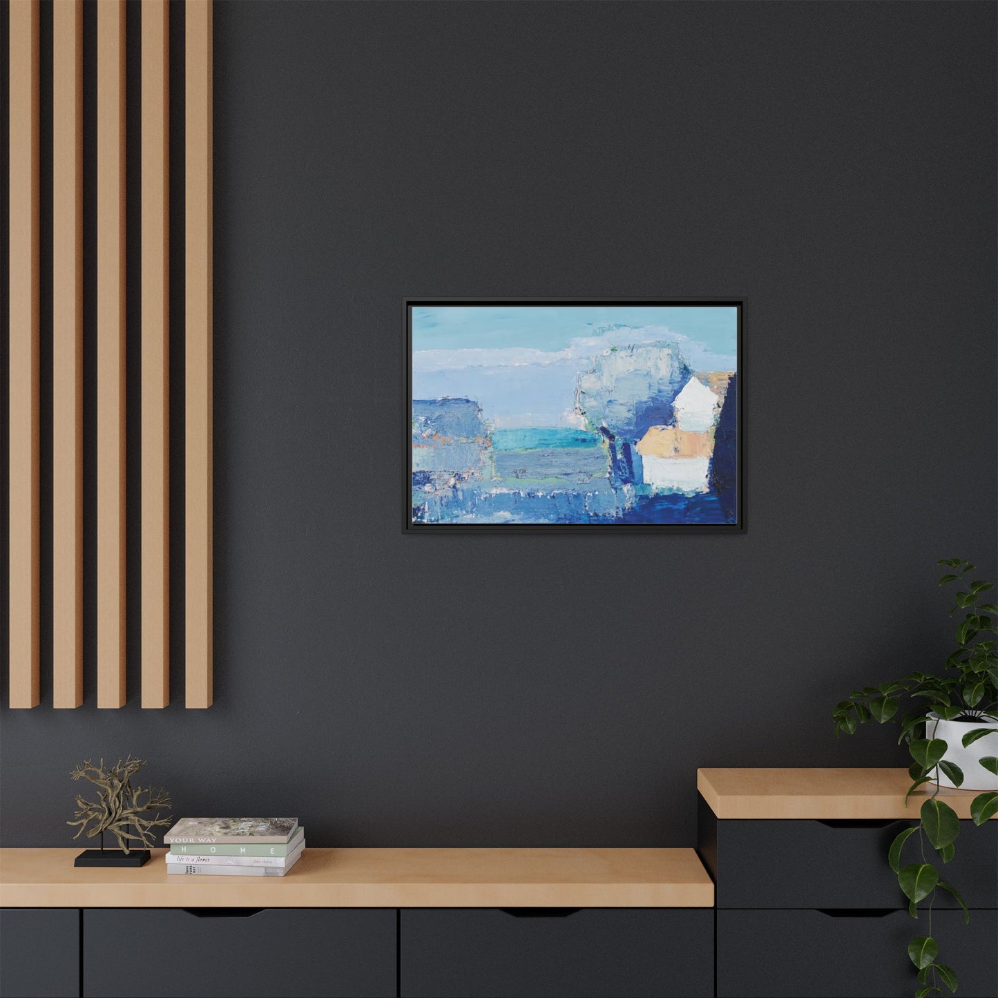 Paysage de Provence by Nicolas de Staël Framed Matte Canvas Seascape Wall Art Print
