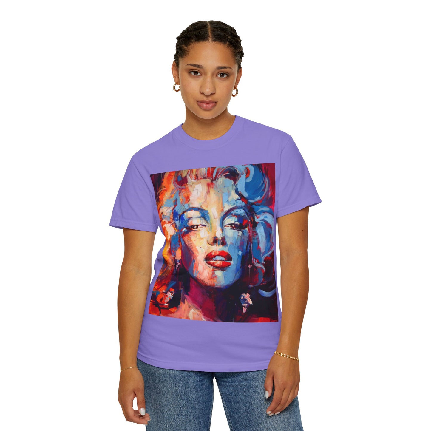 Artistic Pop Portrait T-Shirt — Colorful Marilyn-Inspired Graphic Tee