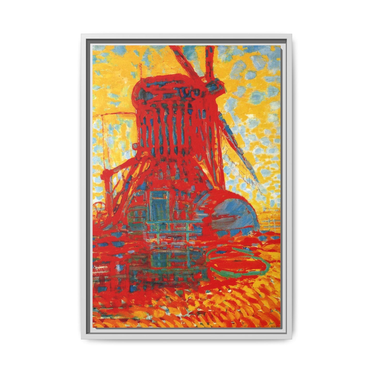 Mill by Sunlight by Piet Mondrian Matte Framed Canvas Wall Art Print