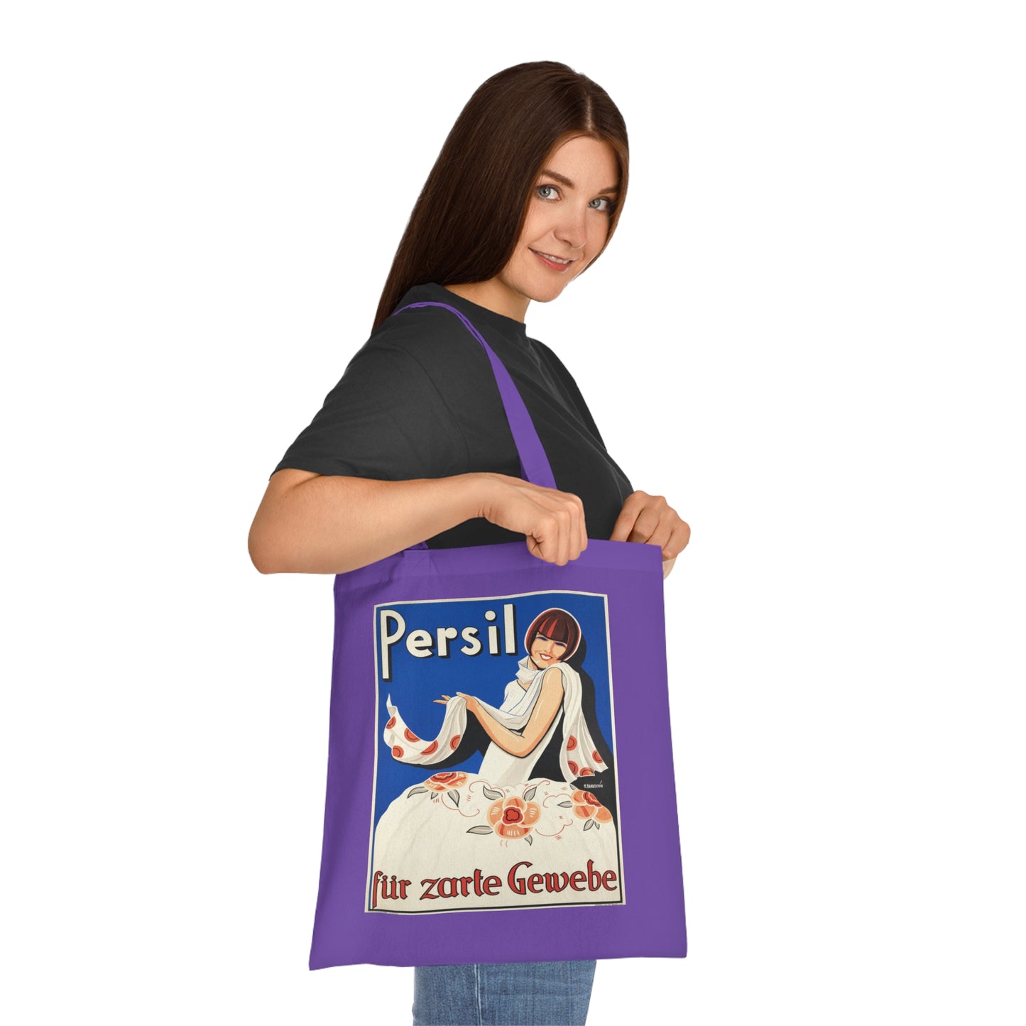 Vintage Persil Poster Cotton Tote — Retro Laundry Advertising Graphic Bag