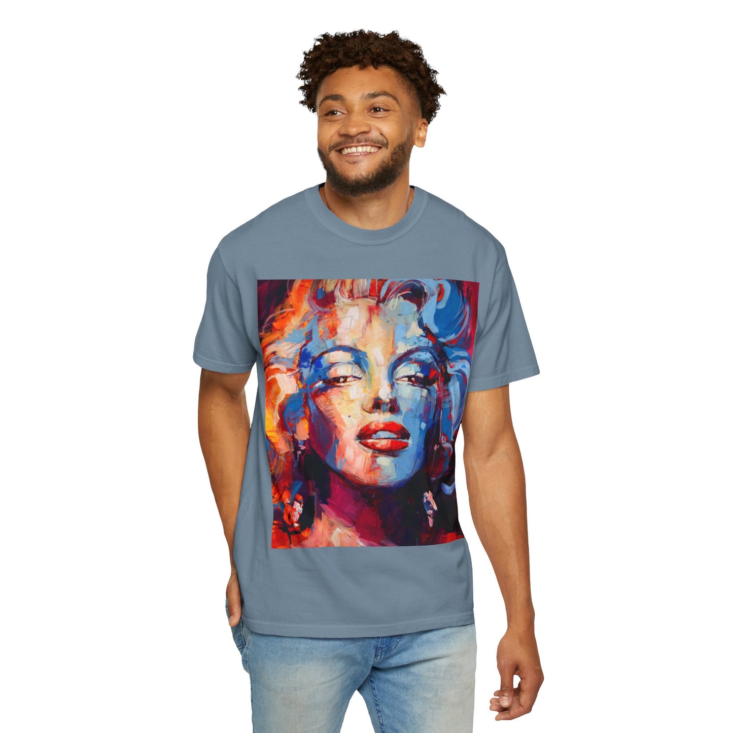 Artistic Pop Portrait T-Shirt — Colorful Marilyn-Inspired Graphic Tee