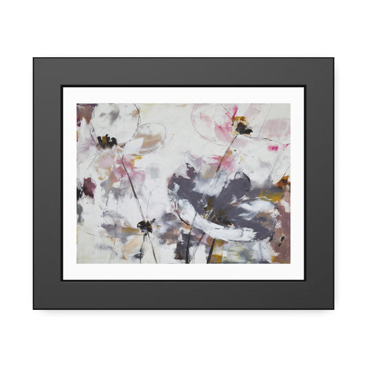 Framed Floral Poster Art – Soft Watercolor Poppies Print