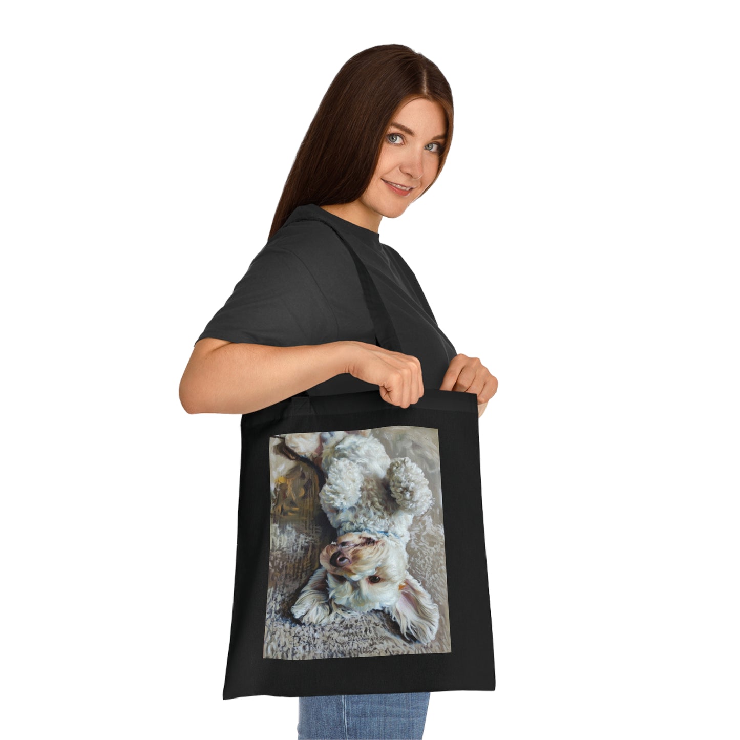 Cute Puppy Photo Cotton Tote — Adorable Dog Lover Gift Tote Bag