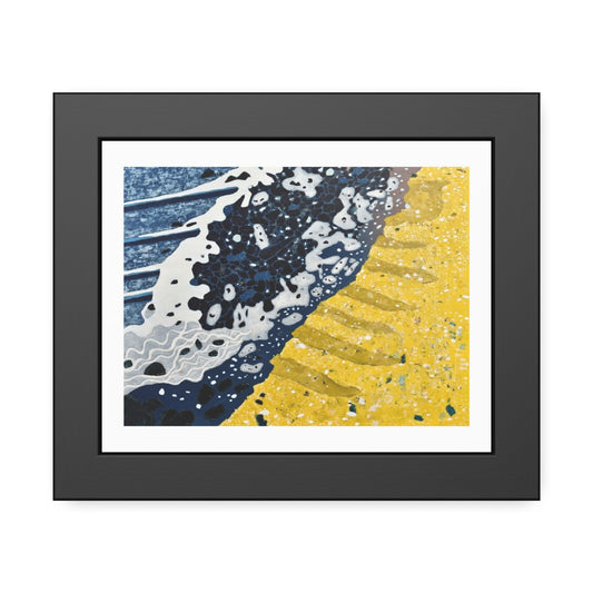 Coastal Wave Abstract — Framed Paper Poster