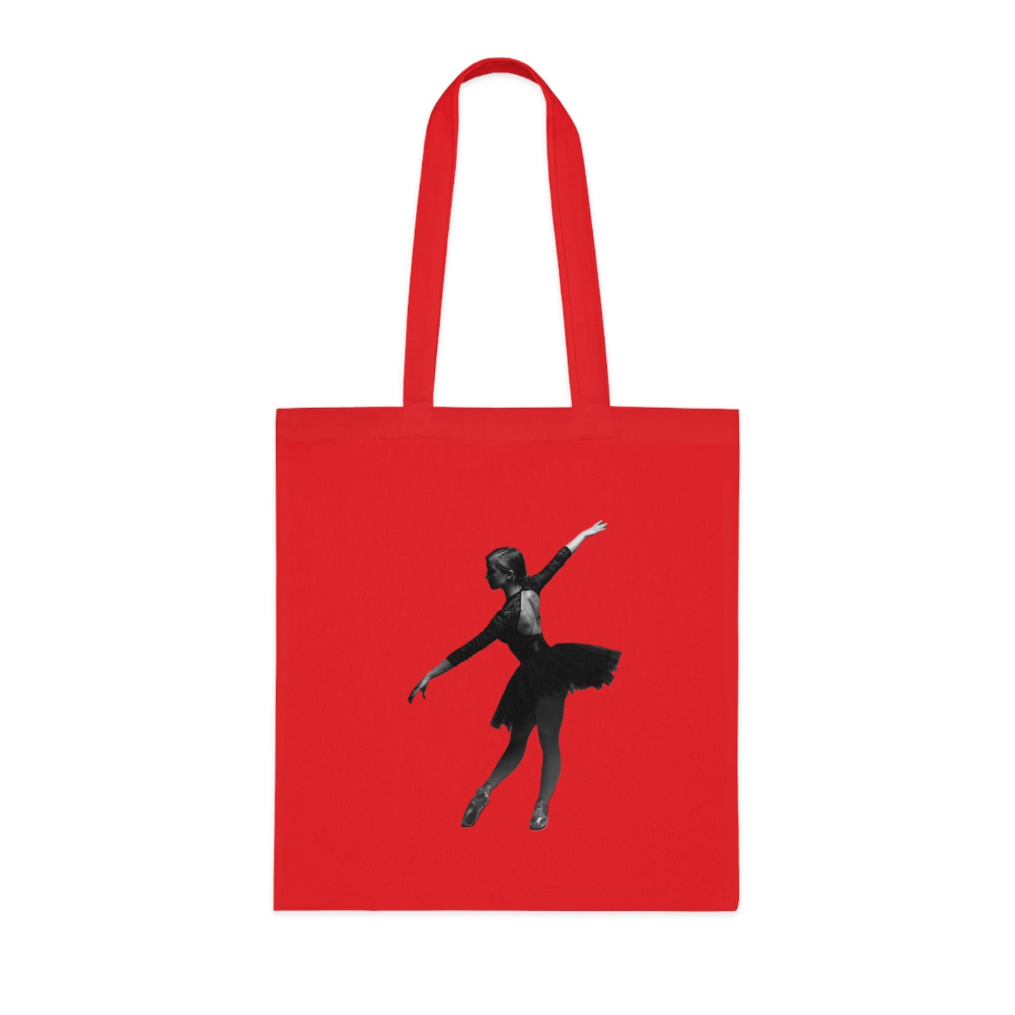Ballet Silhouette Cotton Tote — Dancer Tote Bag for Ballet Lovers