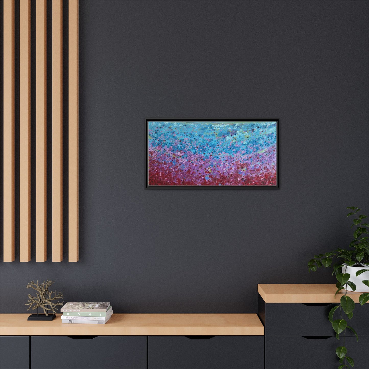 Bloom by Unknown Framed Matte Canvas Abstract Floral Field Wall Art