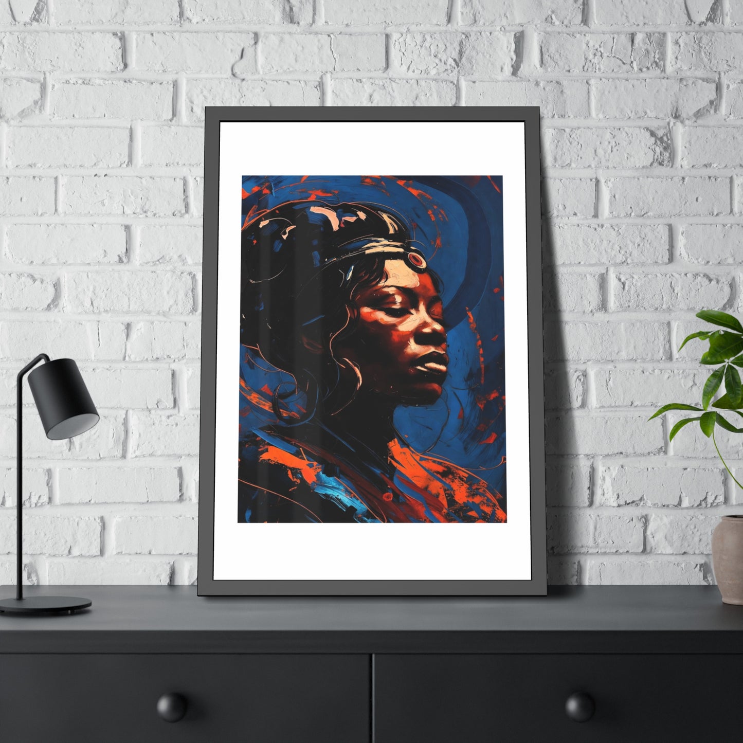 Framed Art Poster — Bold Abstract Portrait Wall Art