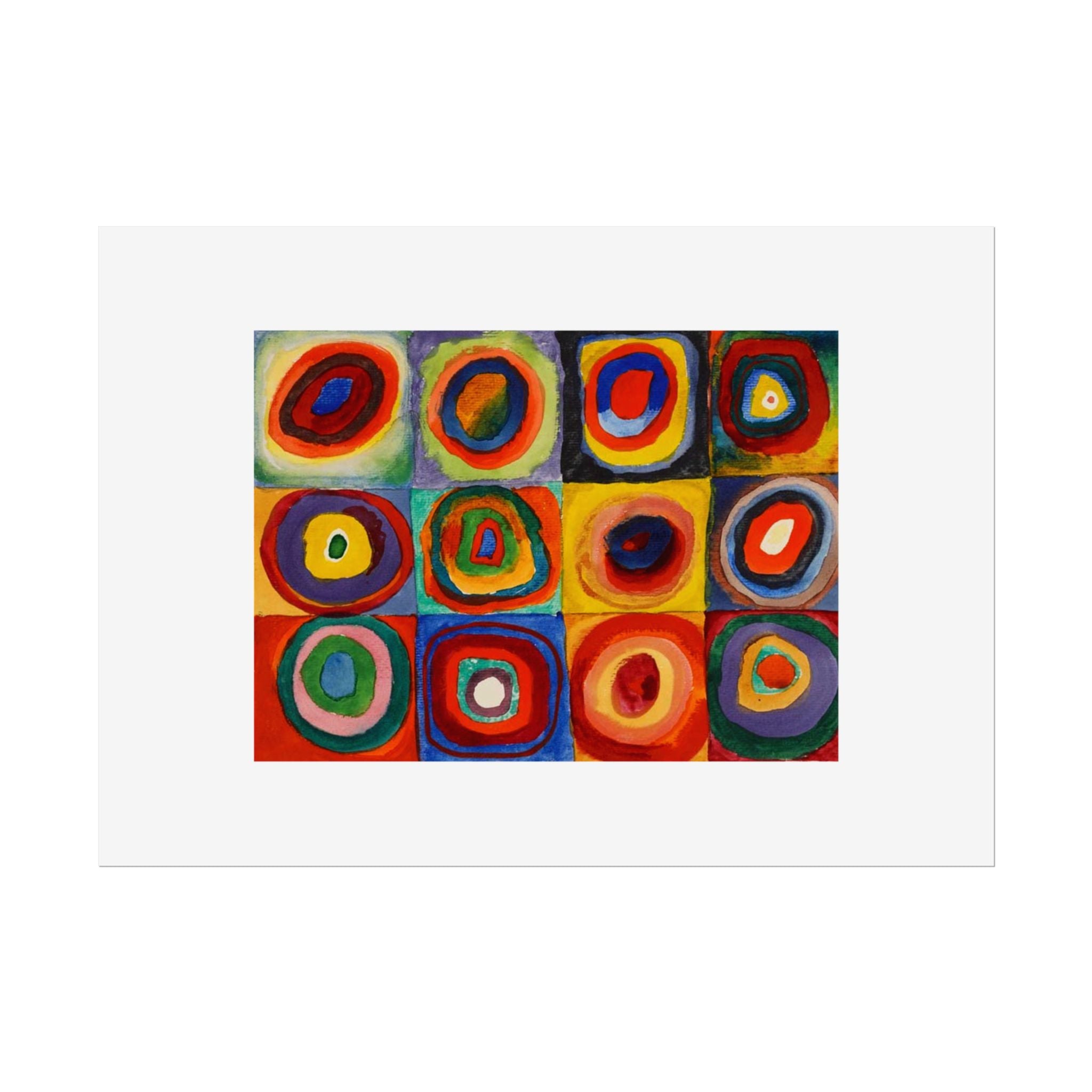Colour Study, Squares with Concentric Circles by Vassily Kandinsky Wall Art Print