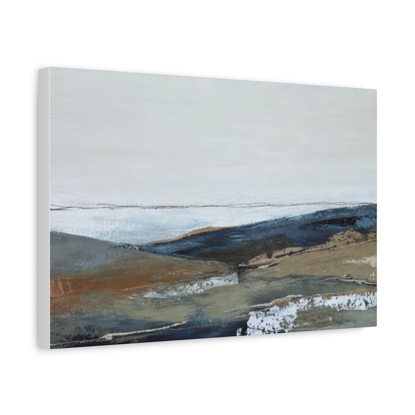 Abstract Coastal Landscape Canvas — Stretched Matte Wall Art