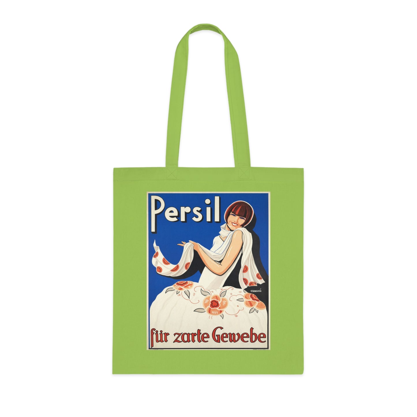 Vintage Persil Poster Cotton Tote — Retro Laundry Advertising Graphic Bag