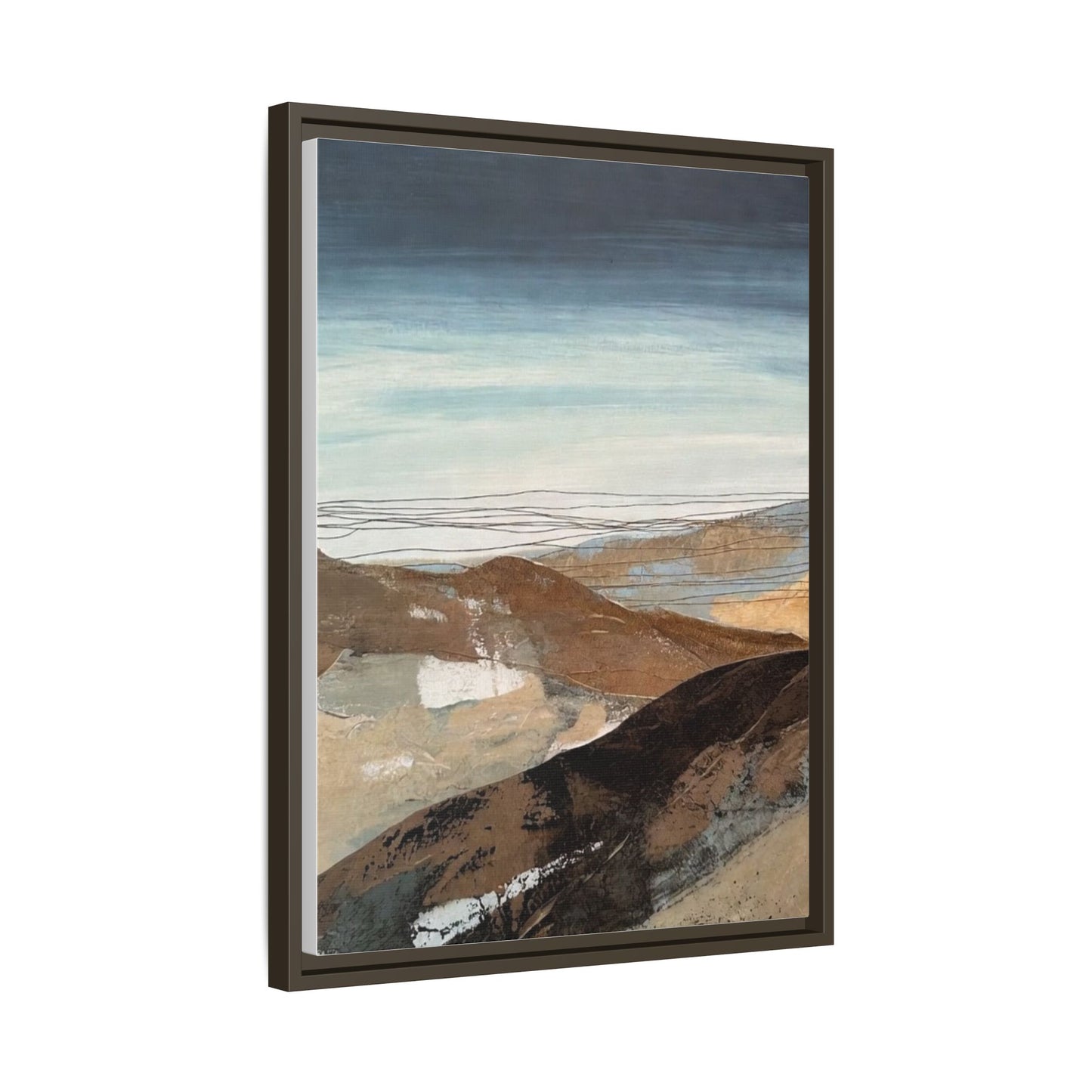 Framed Matte Canvas Art — Serene Abstract Landscape
