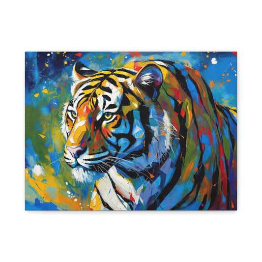 Colorful Tiger Matte Canvas Wall Art — Vibrant Stretched 1.25"