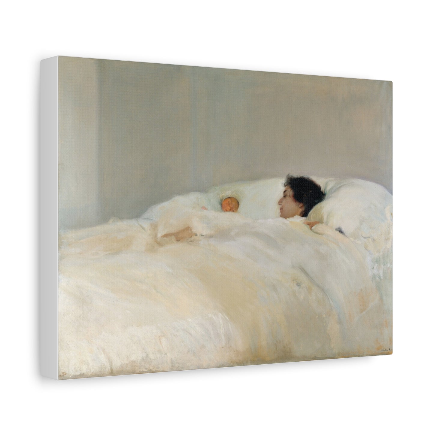 Mother by Joaquin Sorolla y Bastida Art Canvas Print — Serene Nursery Wall Decor