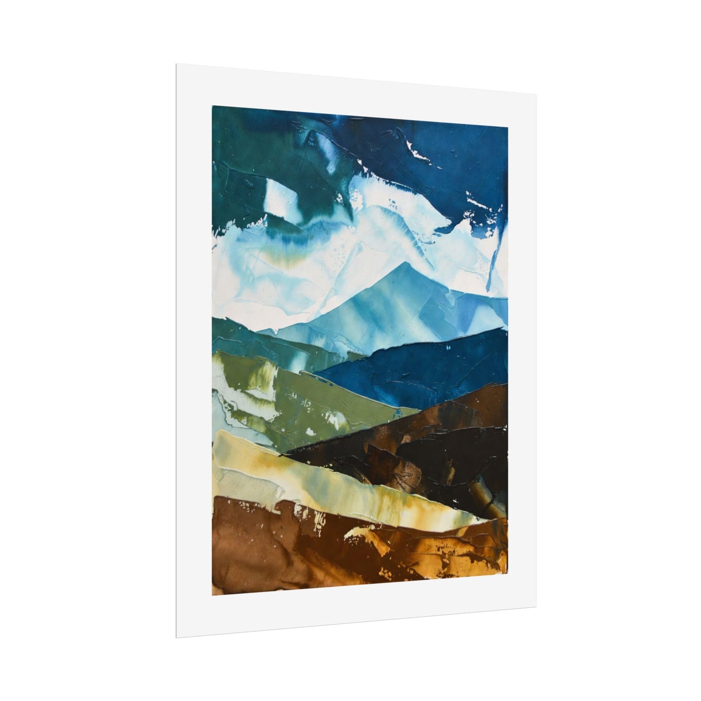 Abstract Mountain Landscape Poster — Rolled Art Print