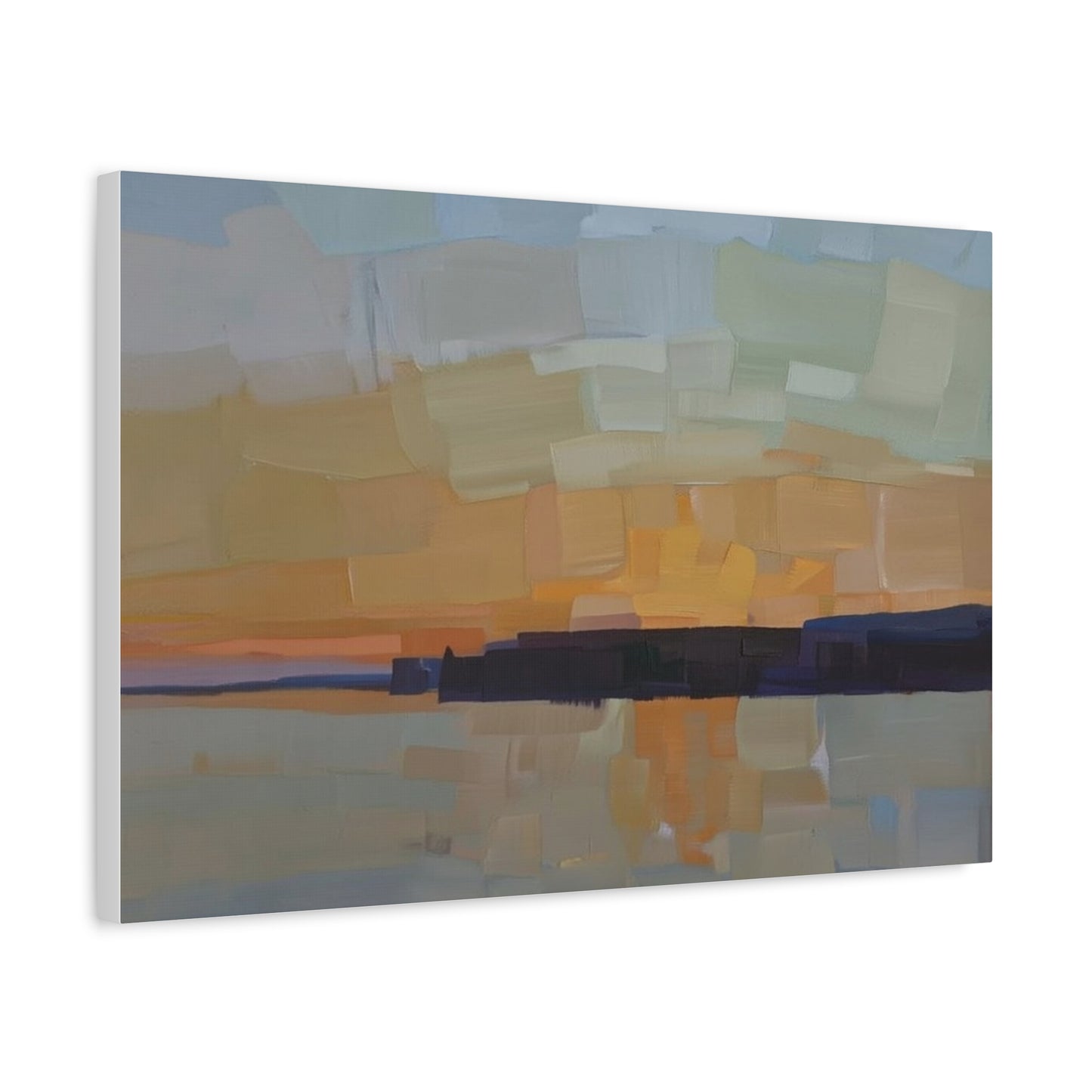 Abstract Sunset Landscape Canvas Print  Matte Stretched 1.25"
