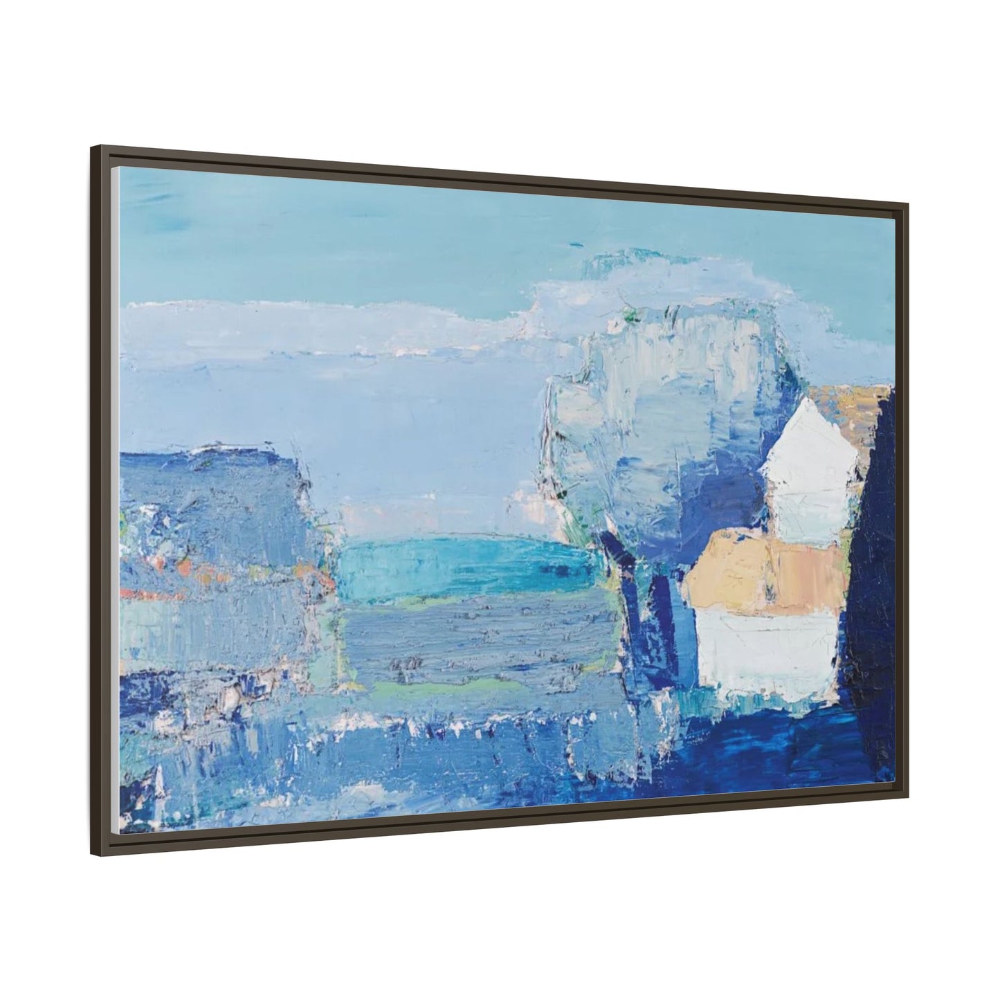 Paysage de Provence by Nicolas de Staël Framed Matte Canvas Seascape Wall Art Print