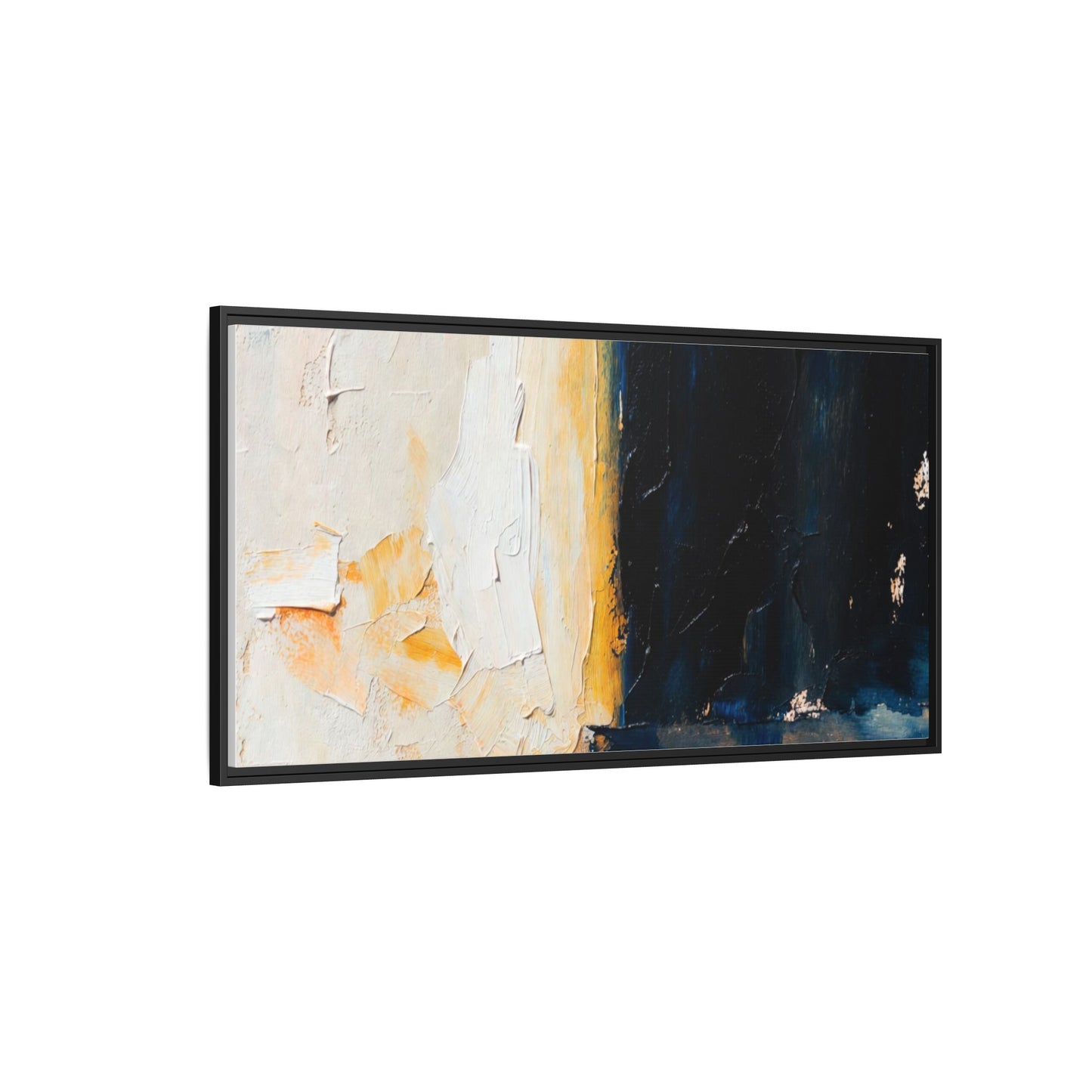 Abstract Coastal Texture Framed Canvas Art — Matte Multi-Color Wall Print