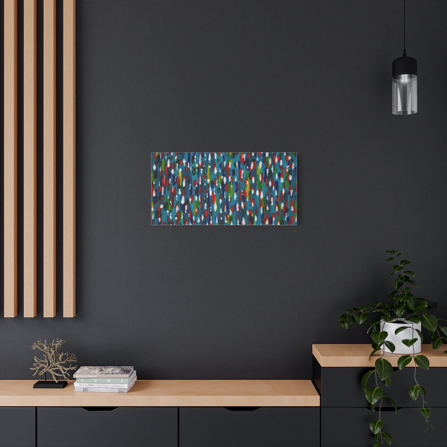 Colours Of The Soul Reflecting On Water by Ariel Chavarro Avila Matte Canvas Wall Art