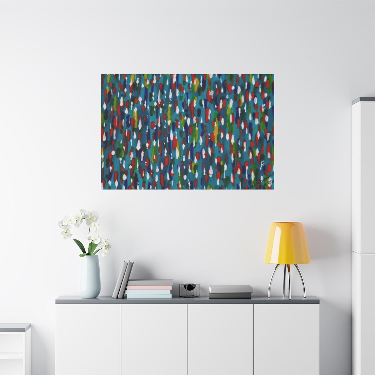 Colours Of The Soul Reflecting On Water by Ariel Chavarro Avila Matte Canvas Wall Art