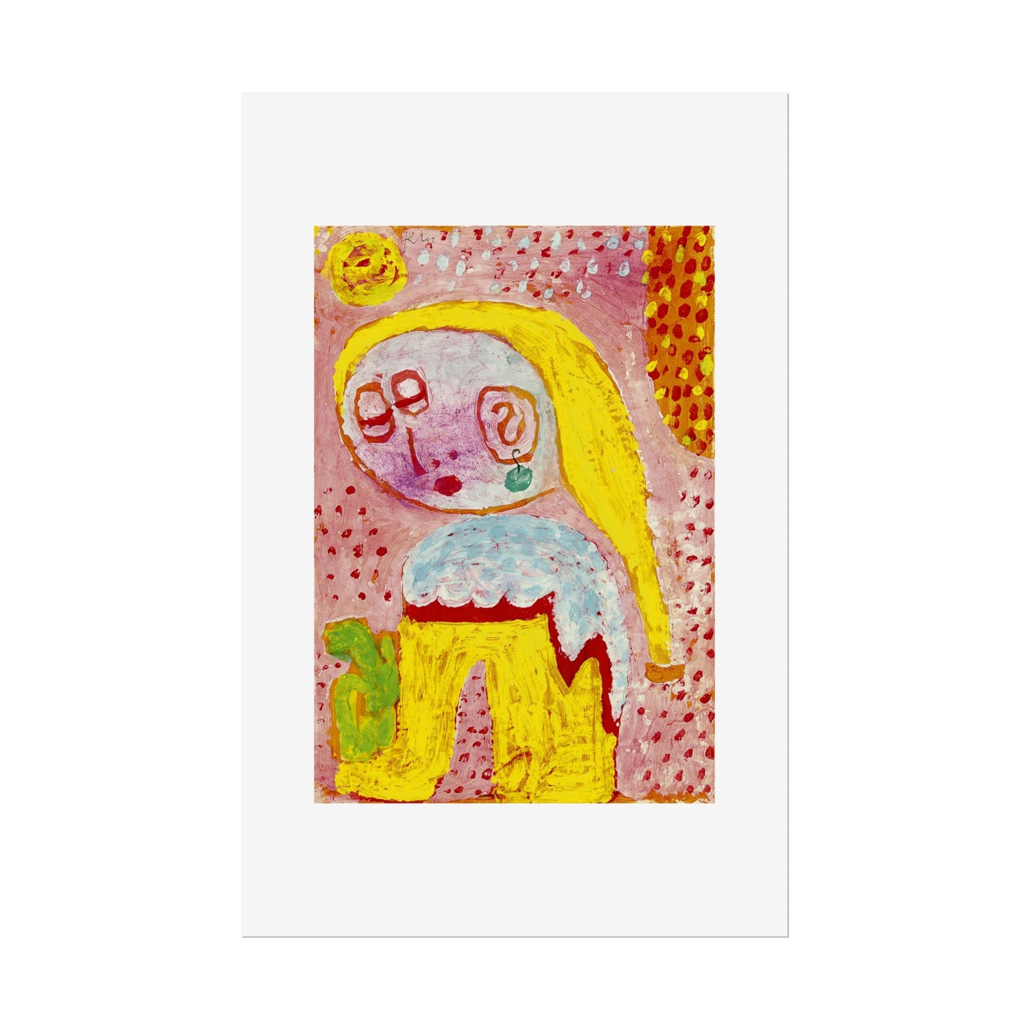 Magdalena vor der Bekehrung by Paul Klee Abstract Wall Art Poster