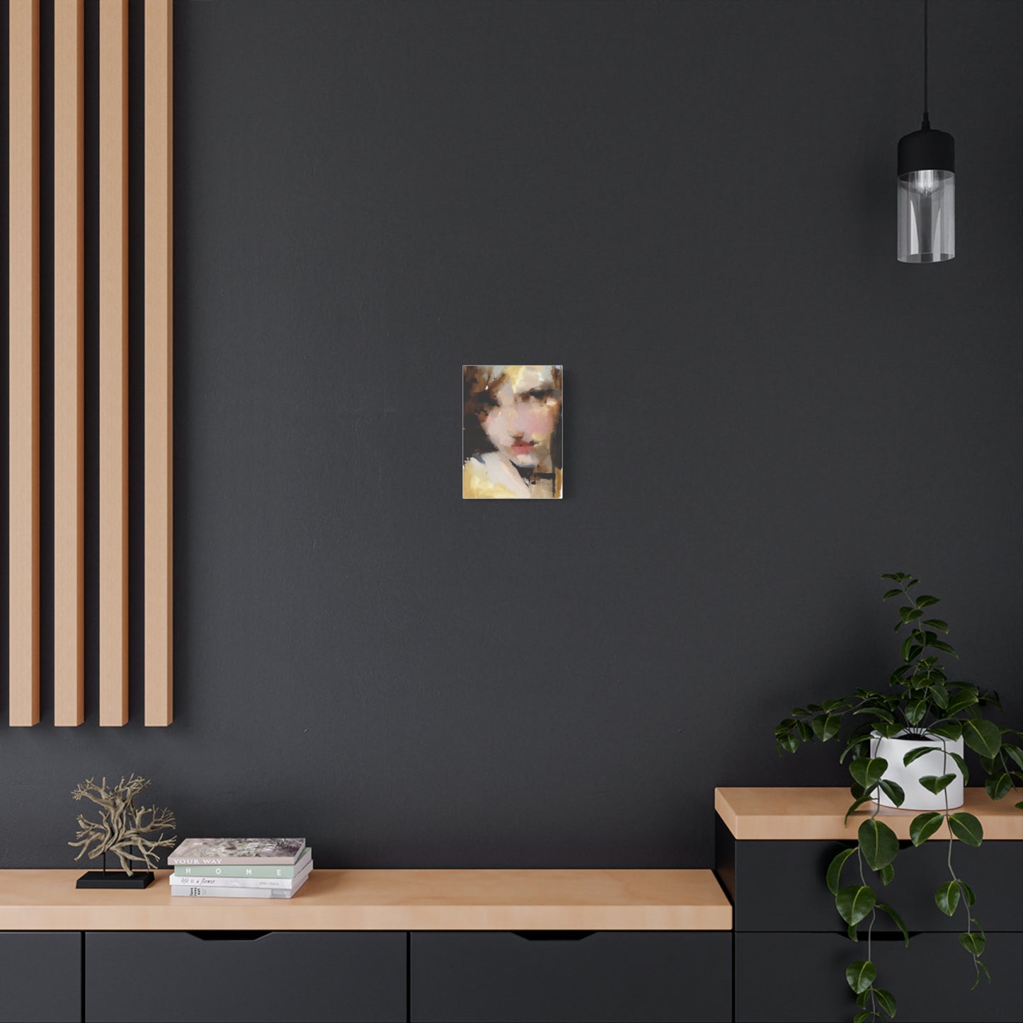 Abstract Portrait Matte Canvas Print — Modern Feminine Wall Art