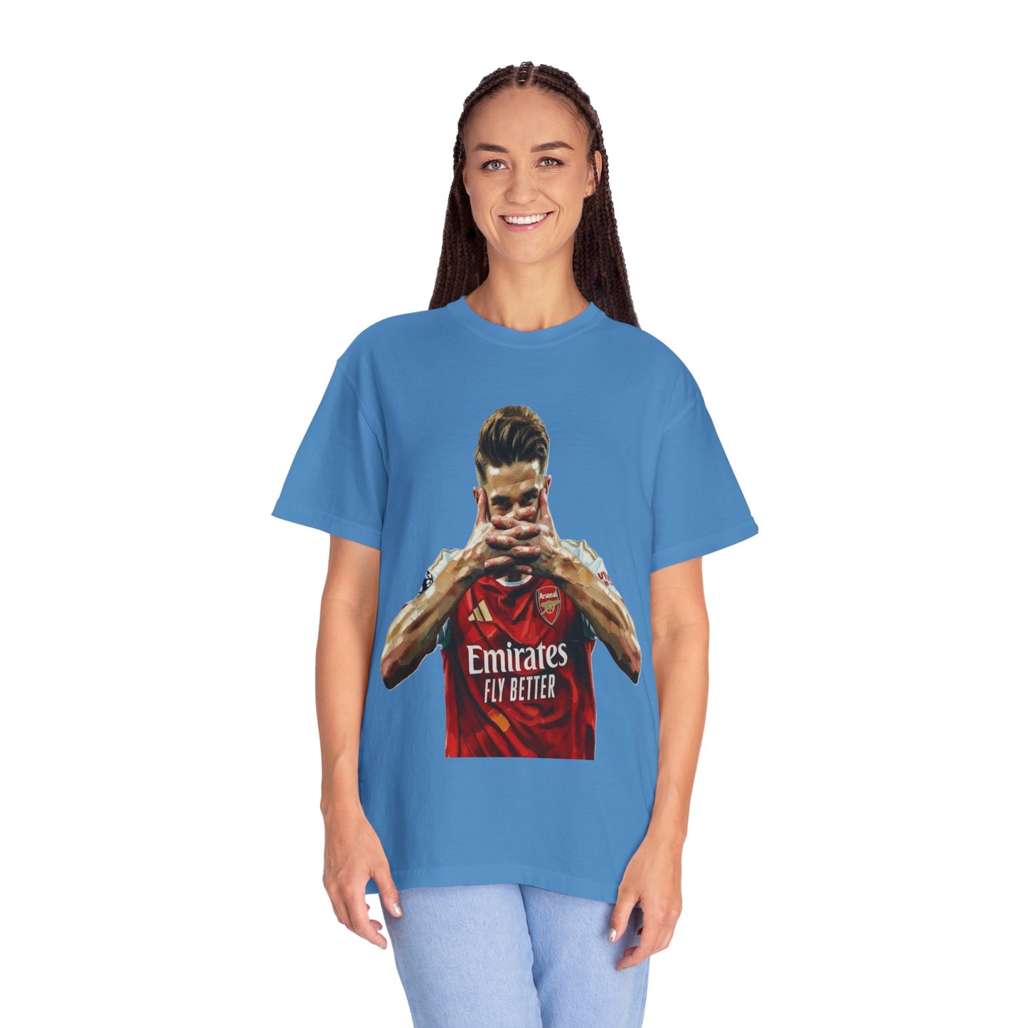 Soccer Celebration T-Shirt — Emirates 'Fly Better' Jersey Design