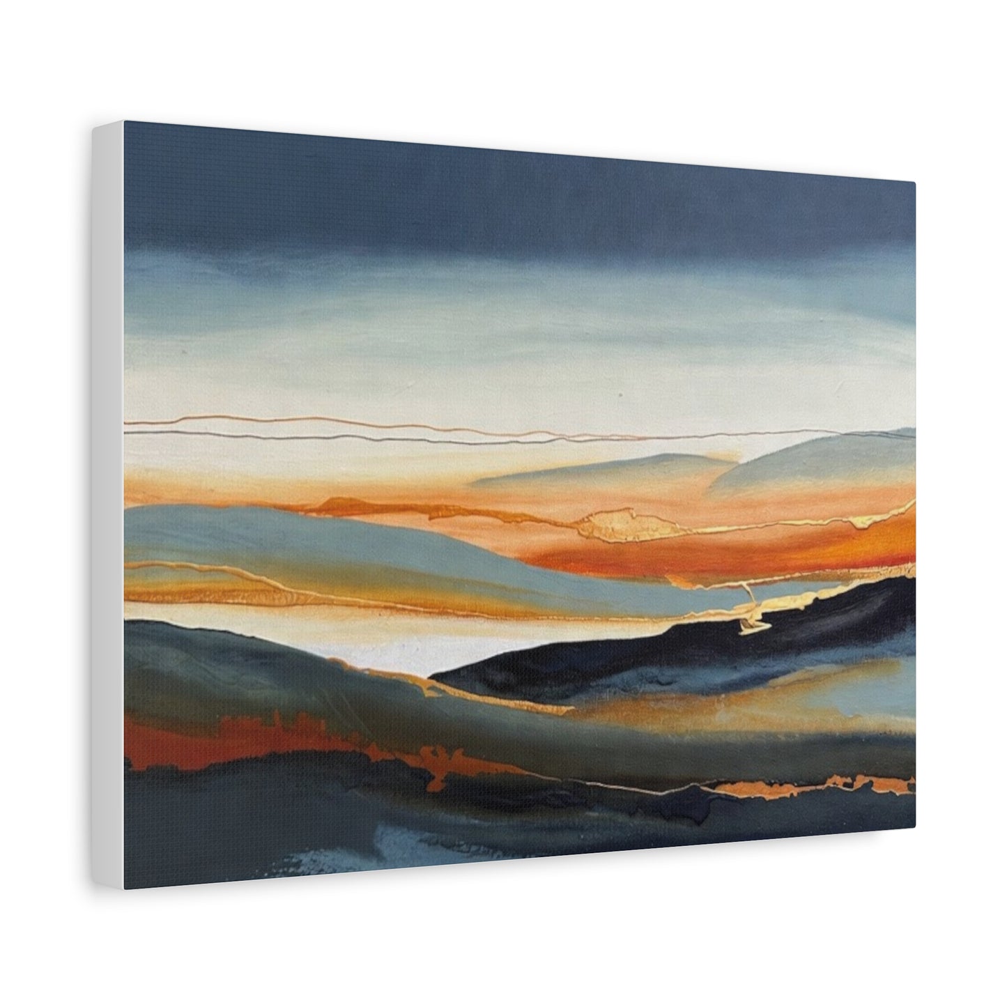 Abstract Coastal Sunset Canvas Print — Matte Stretched Wall Art
