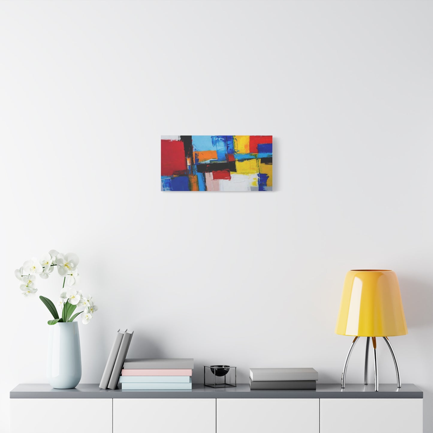 Abstract Color Block Canvas Print — Modern Geometric Wall Art