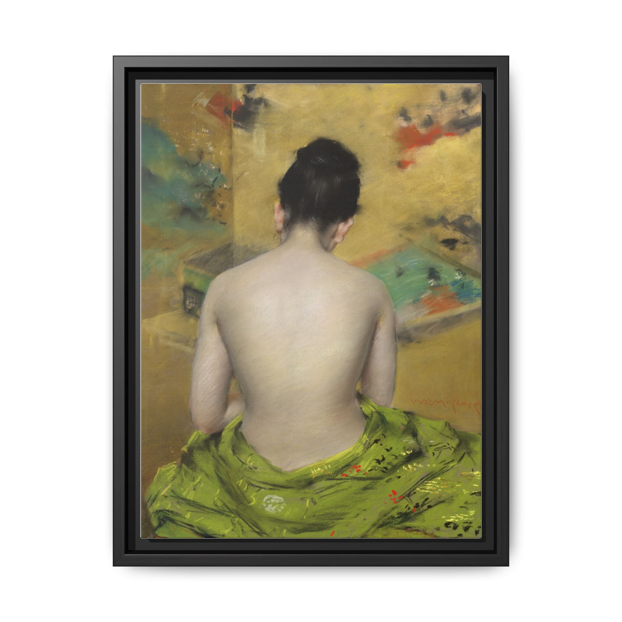 Study of Flesh Color and Gold by William Merritt Chase Framed Matte Canvas Art