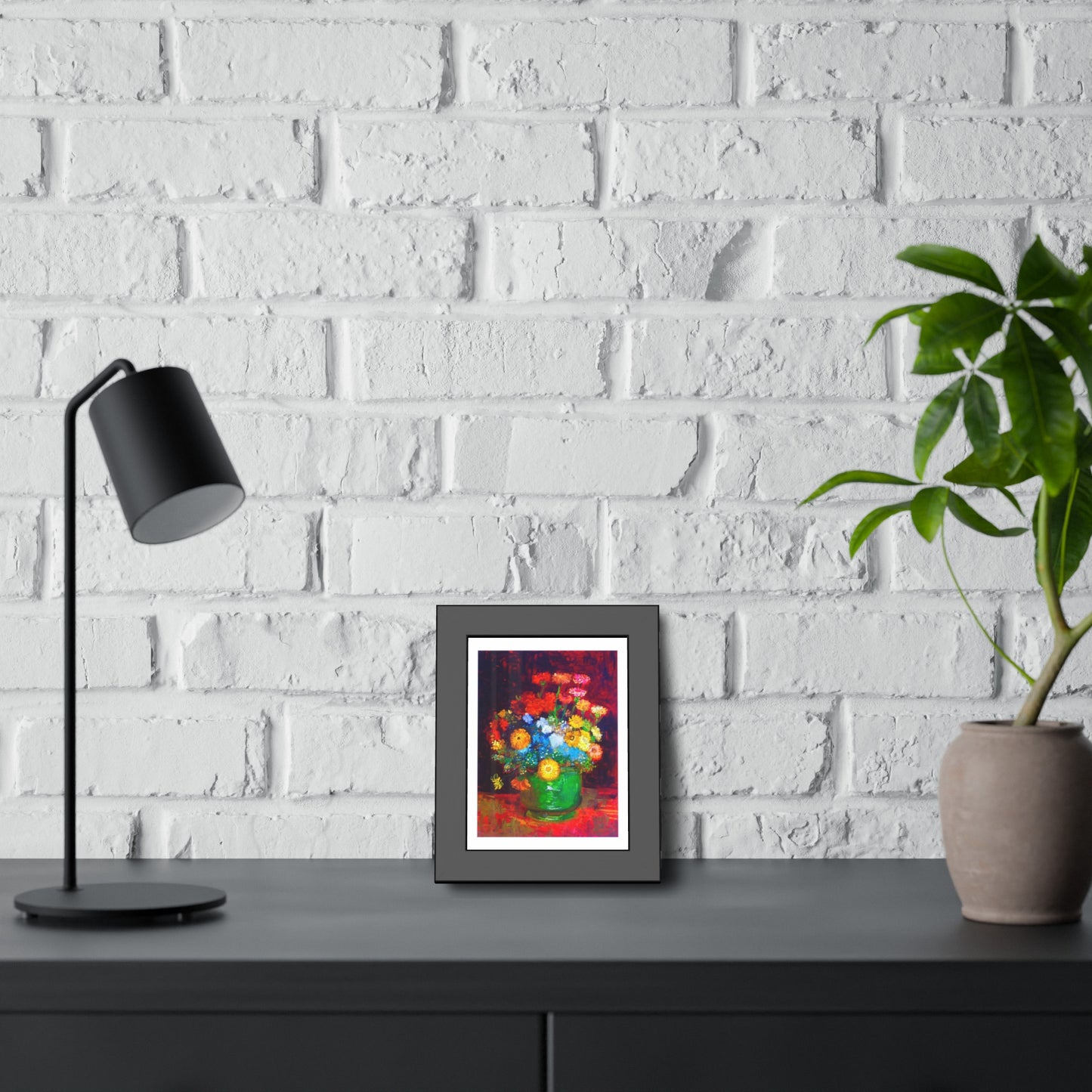 Framed Floral Poster — Colorful Bouquet Art Print
