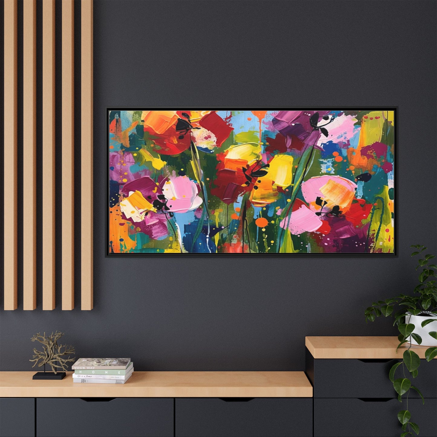 Matte Canvas, Framed (Multi-color)