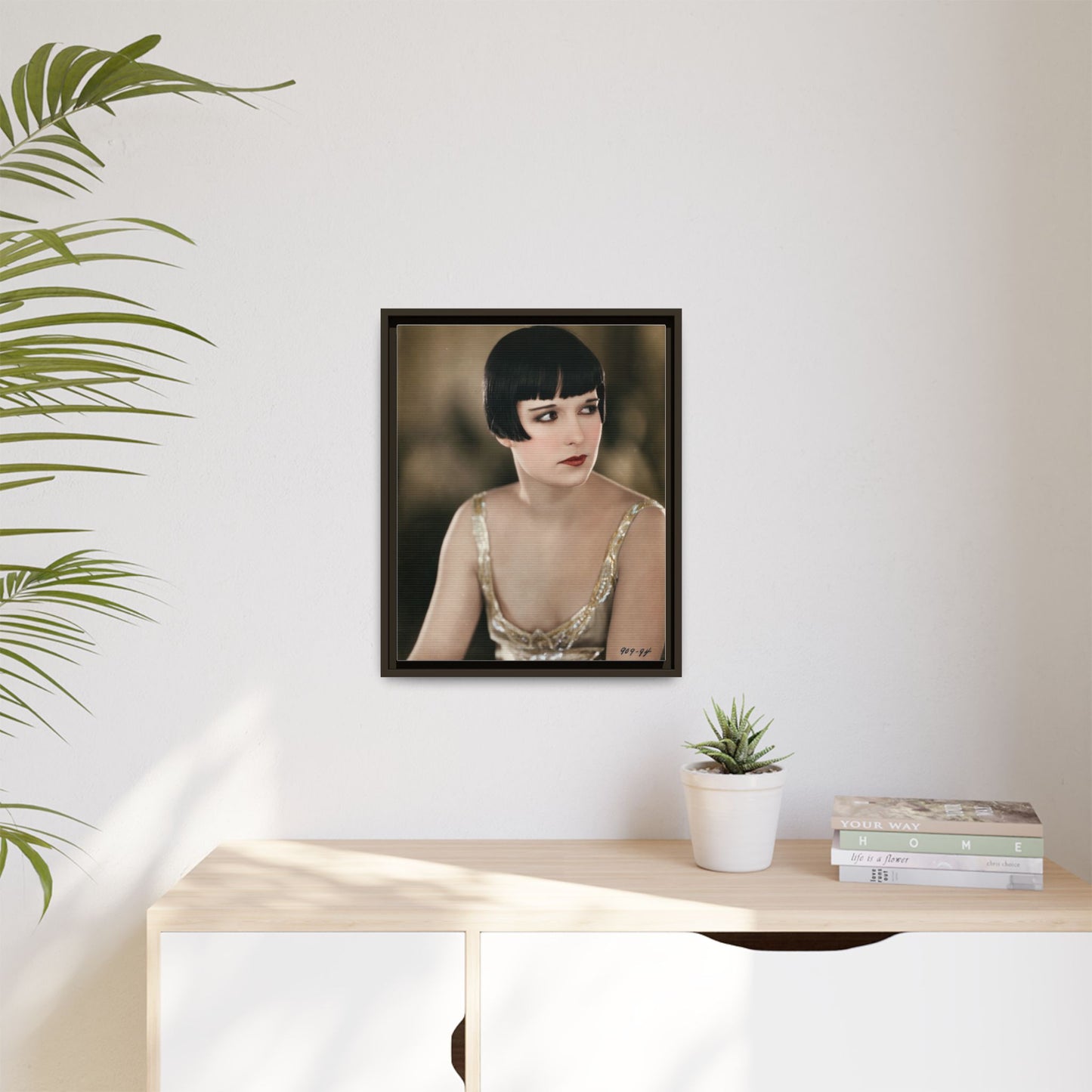 Vintage Louise Brooks Portrait Matte Canvas Framed Wall Art