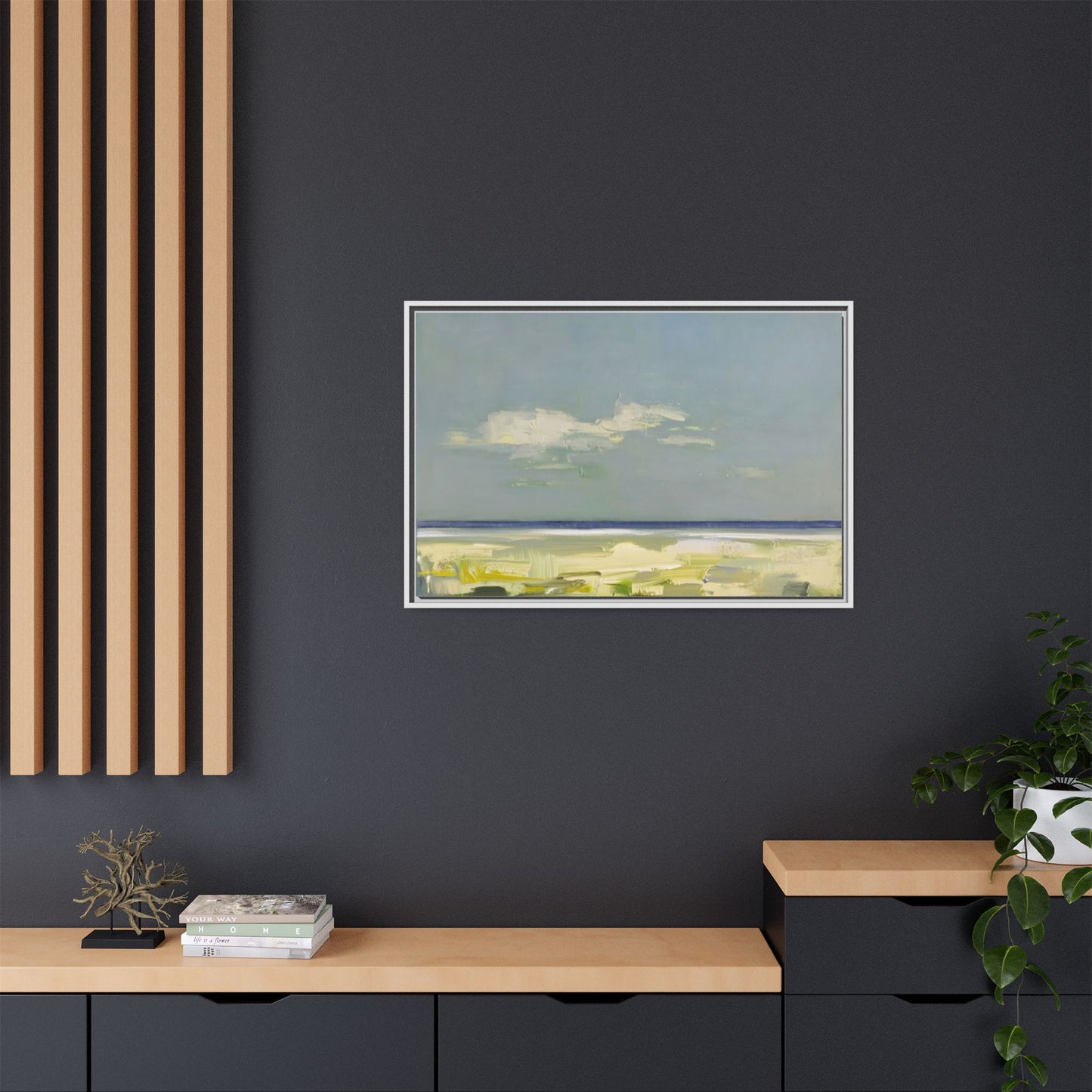 Coastal Calm Matte Canvas Framed Wall Art