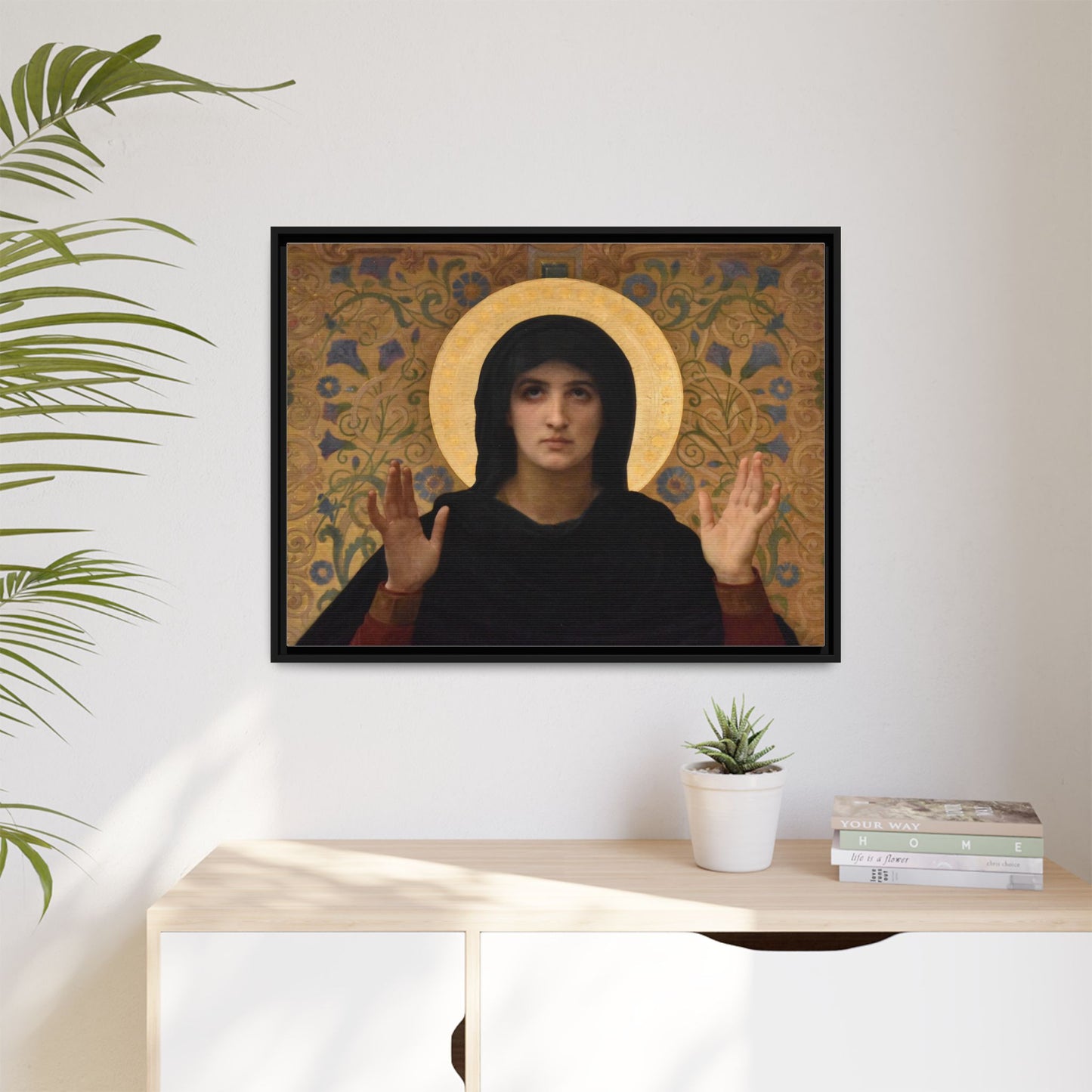 La Vierge consolatrice by William Adolphe Bouguereau Framed Matte Canvas Wall Art