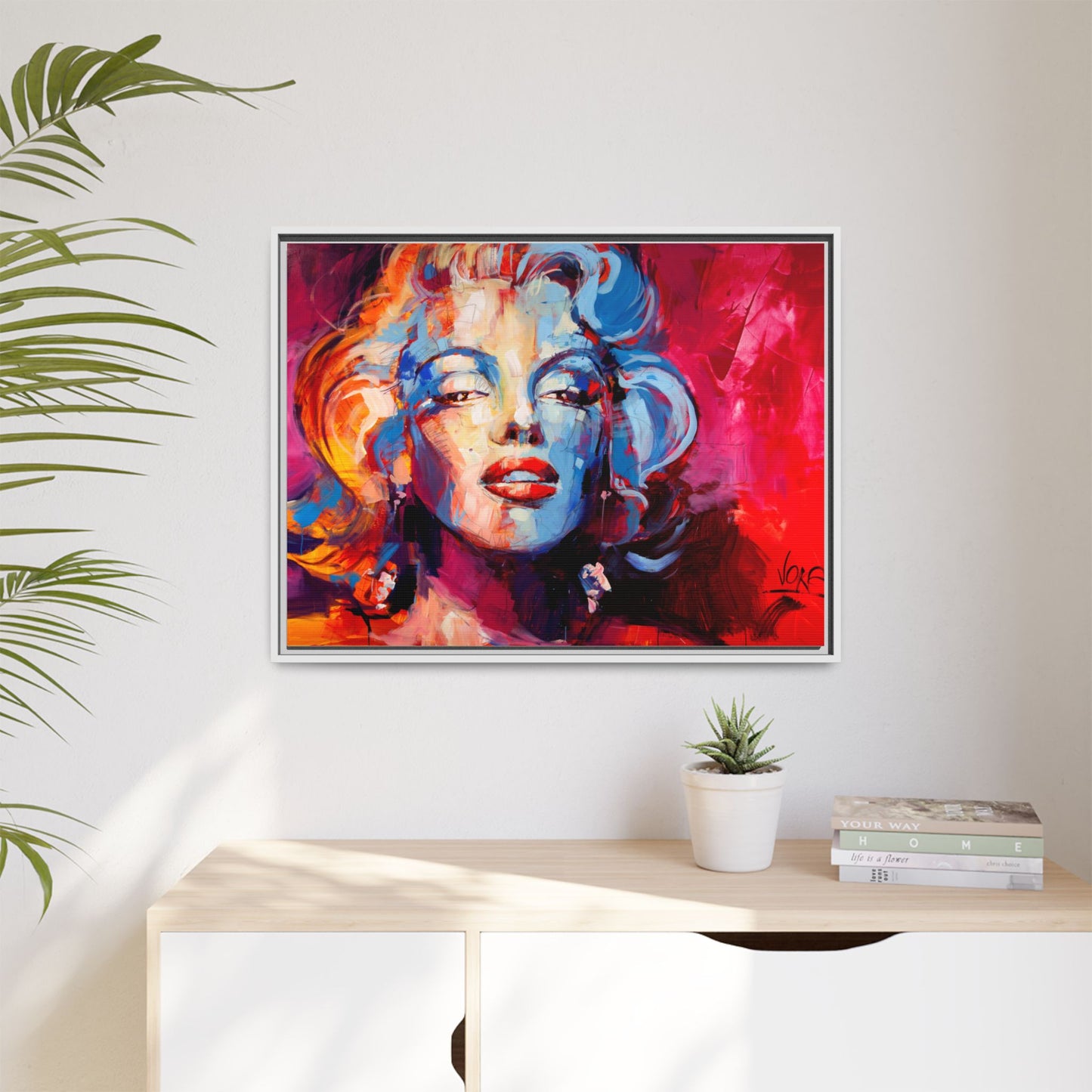Marilyn Monroe attributed to Voke Matte Canvas Framed Wall Art