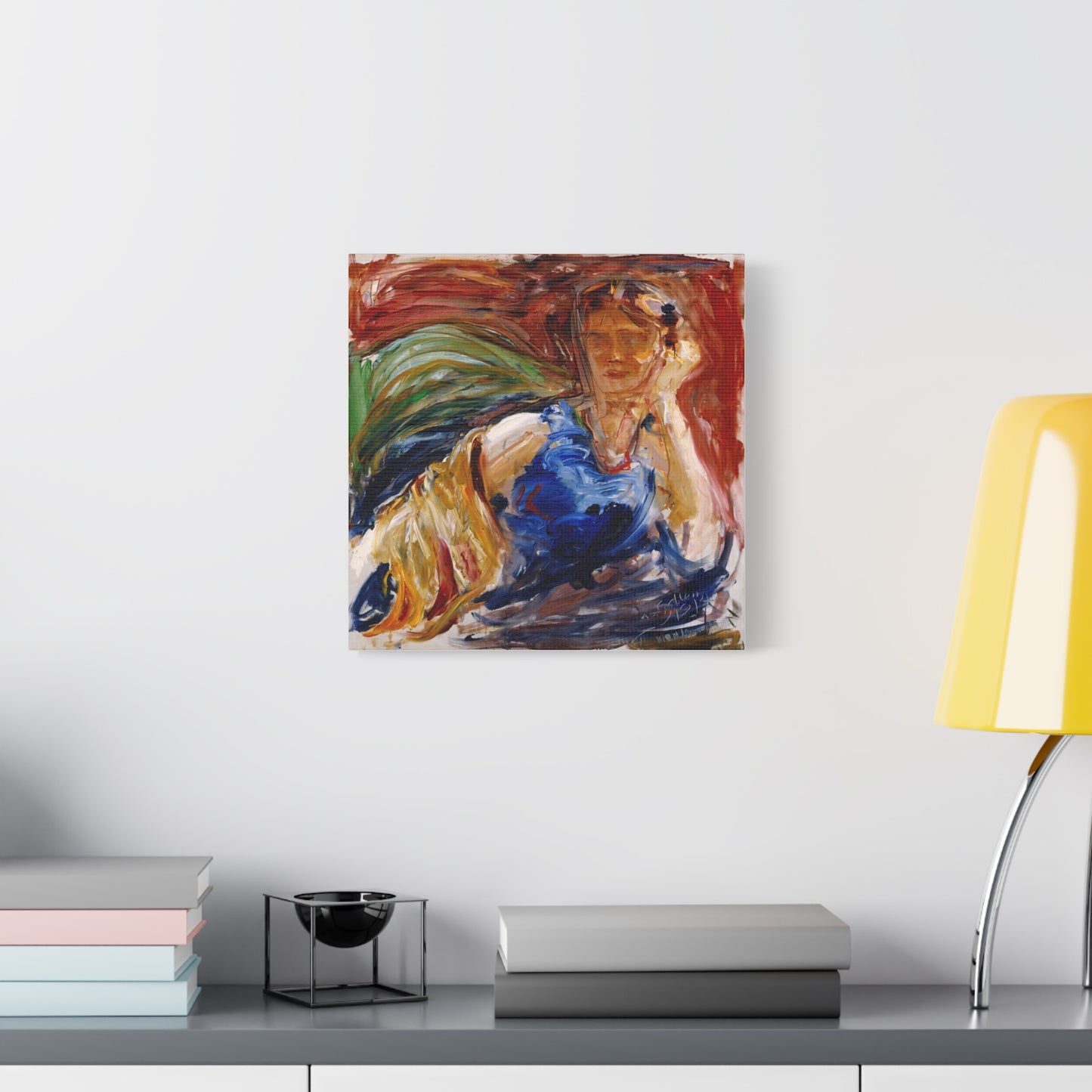 Portrait of hyllis Sjostrom by Akseli Gallen-Kallela Canvas Wall Art Print