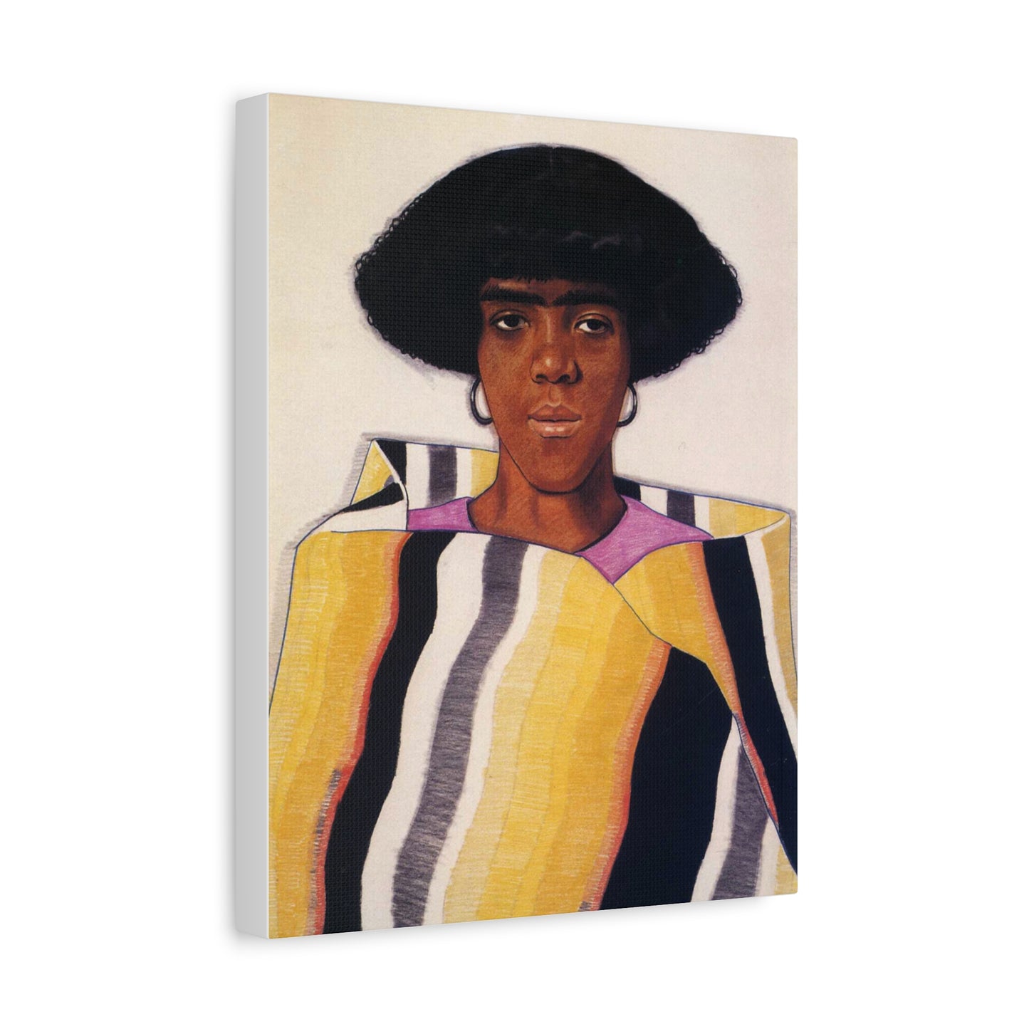 Portrait of an African American Woman by Winold Reiss Portrait Canvas Print — Matte Stretched