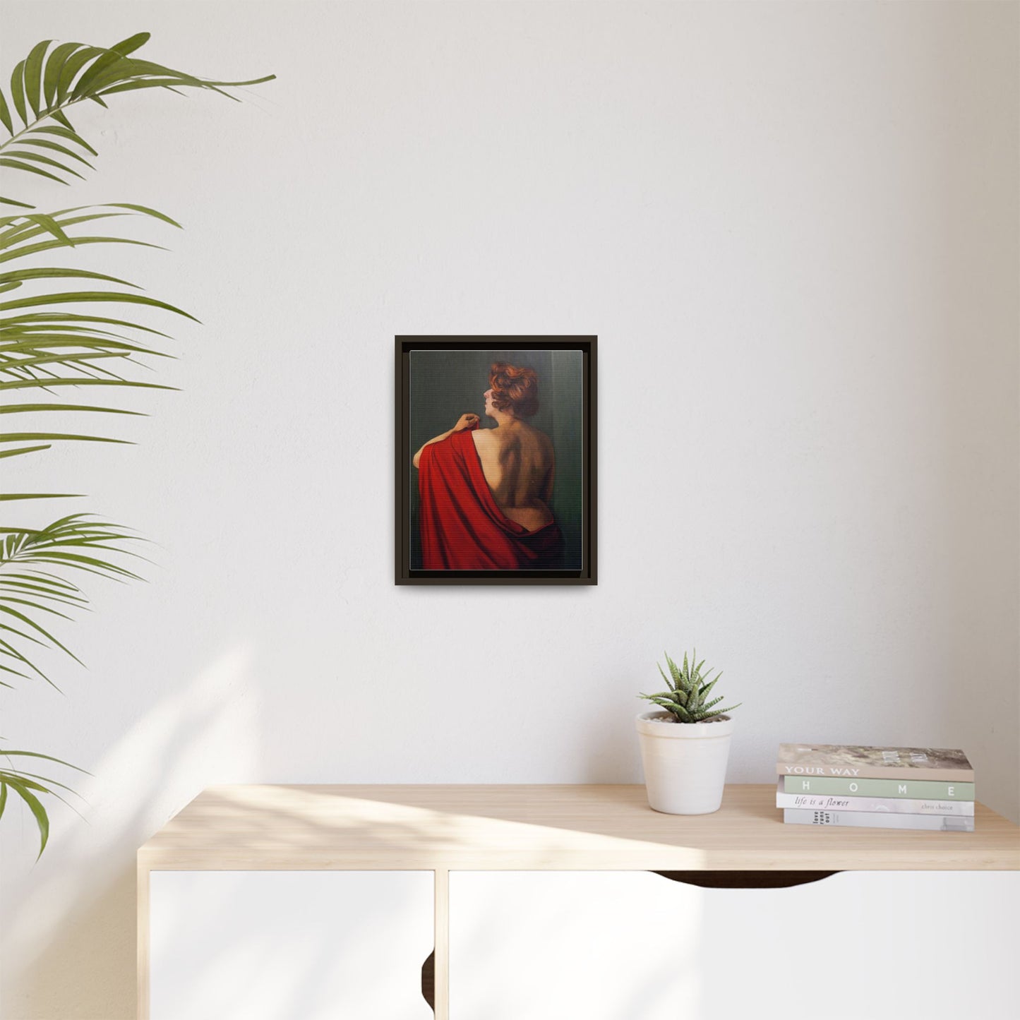 Femme au châle rouge by Félix Vallotton Framed Matte Canvas Wall Art Print