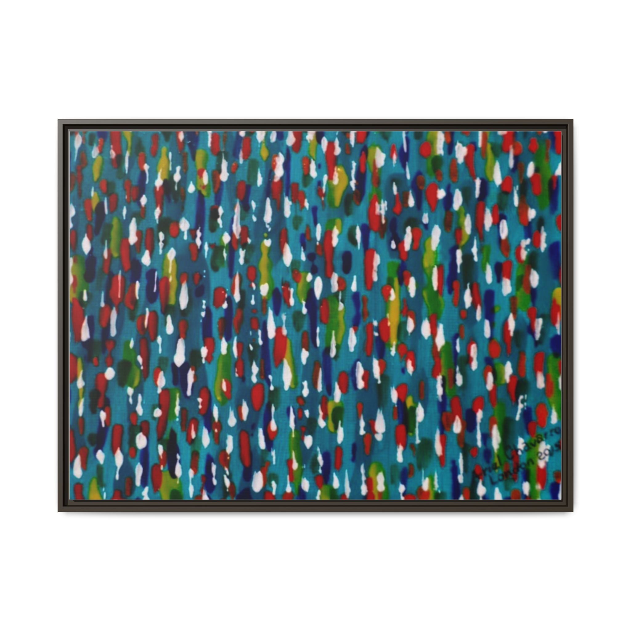 Colours Of The Soul Reflecting On Water by Ariel Chavarro Avila Matte Canvas Framed Art