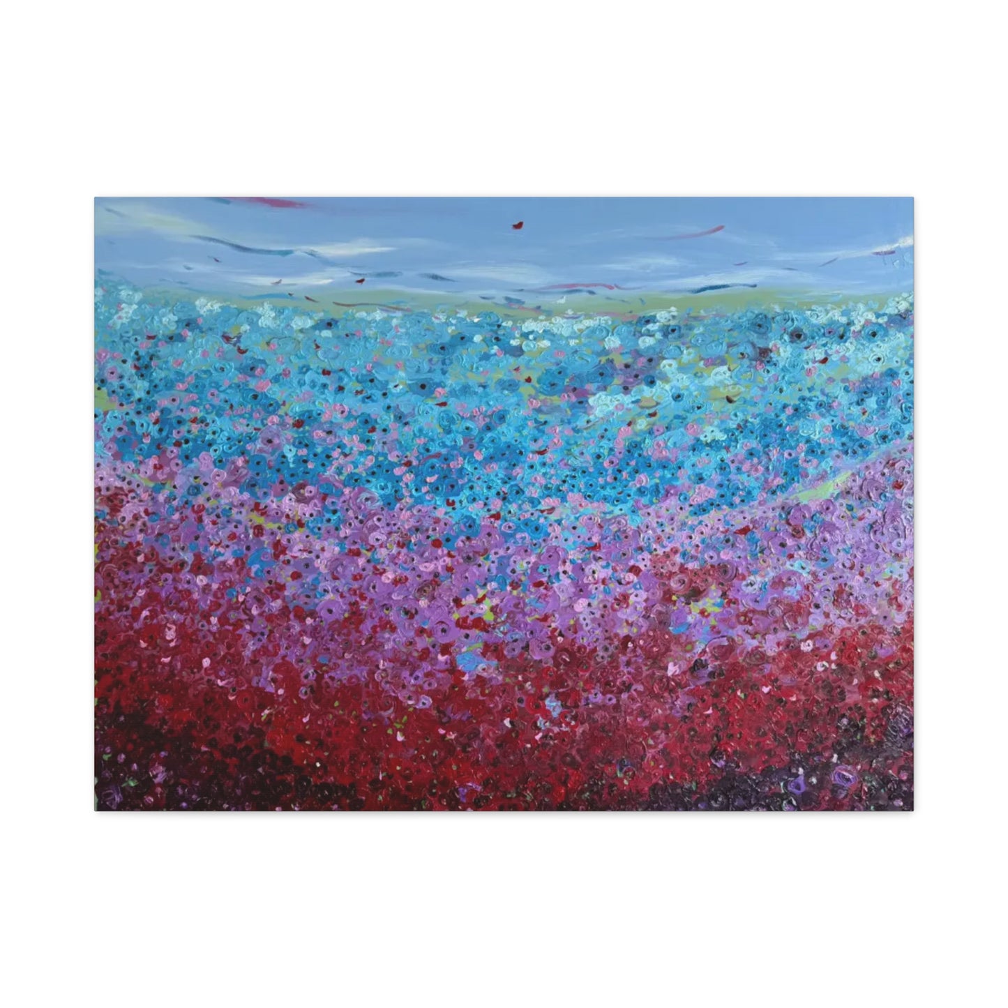 Bloom by Unknown Abstract Coastal Bloom Canvas Wall Art — Matte Stretched 1.25"