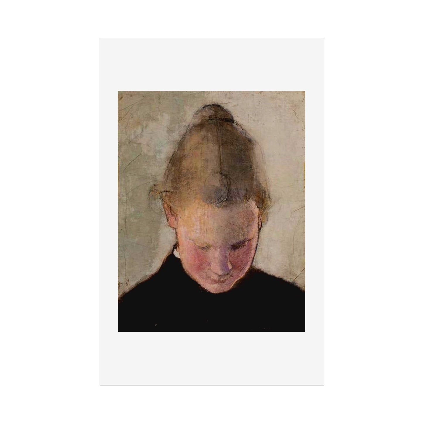 Lukeva tytto by Helena Schjerfbeck Wall Art Print